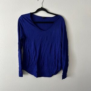 Ann Taylor Royal Blue Long Sleeve Top